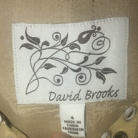 David Brooks Light Tan Linen Jacket 4 - Picture 5 of 8